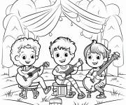 Coloriage Festival de musique magique