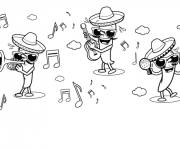 Coloriage Fiesta musicale