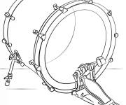 Coloriage Grosse caisse de musique