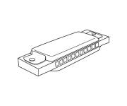 Coloriage Harmonica musicale