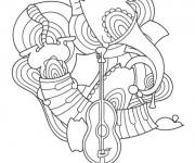 Coloriage Illustration doddle sur la musique