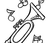 Coloriage Illustration sur Musique petite section