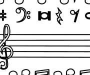 Coloriage Images de notes &agrave; personnaliser
