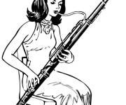 Coloriage Instrument de musique basson