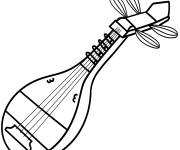 Coloriage Instrument de musique Biwa