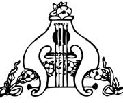 Coloriage Instrument de musique grecque
