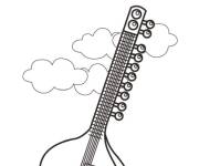 Coloriage Instrument de musique Indienne