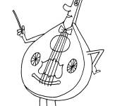 Coloriage Instrument de musique L'oud