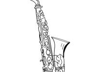 Coloriage Instrument de musique saxophone