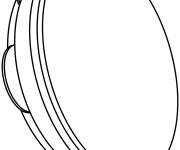 Coloriage Instrument de musique Tambourin