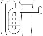 Coloriage Instrument de musique Tuba