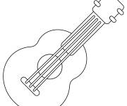 Coloriage Instrument de musique Ukul&eacute;l&eacute;