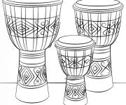Coloriage Instrument Djemb&eacute;s