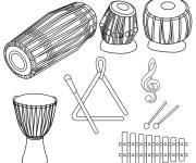 Coloriage Instruments de musique en ligne