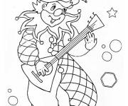 Coloriage Joker qui aime la musique