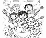 Coloriage Journ&eacute;e mondiale de la musique