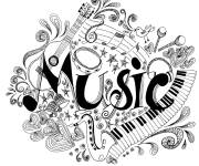 Coloriage L'amour de la musique