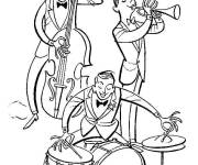 Coloriage L&rsquo;orchestre de musique