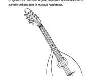 Coloriage La mandoline instrument de musique