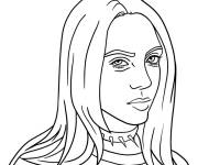 Coloriage La musicienne Billie Eilish