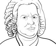 Coloriage Le musicien Bach
