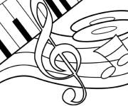 Coloriage Le sol de la note de musique