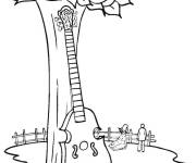 Coloriage Le violon pour exprimer les sentiments