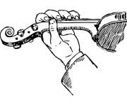 Coloriage Main d'un violoniste