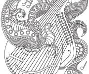Coloriage M&eacute;lodie de musique d&eacute;stressant