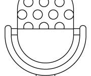 Coloriage et dessins gratuit Micro de studio de musique à imprimer
