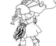 Coloriage Musicien joue de cornemuse