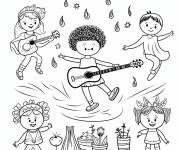 Coloriage Musique de ballet