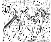 Coloriage Musique de ballet magique