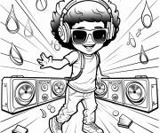 Coloriage Musique disco groovy