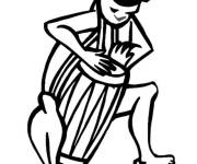 Coloriage Musique en Afrique