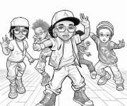 Coloriage Musique Hip Hop