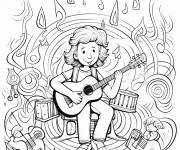 Coloriage Musique ind&eacute;