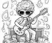 Coloriage Musique ind&eacute; de paix