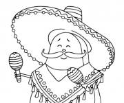 Coloriage Musique maracas pour enfants