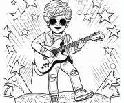 Coloriage Musique Pop