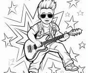 Coloriage Musique Pop pour enfants