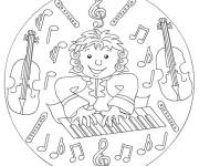 Coloriage Musique pour enfants