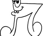 Coloriage note de musique de bande anim&eacute;e