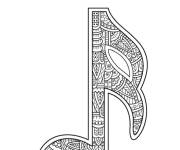 Coloriage Note de musique doddle