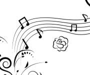 Coloriage Note de musique gratuit