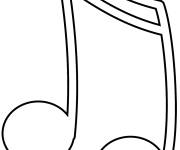 Coloriage Note de musique imprimable