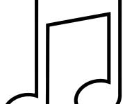 Coloriage note de musique vectorielle