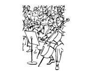 Coloriage Orchestre r&eacute;aliste