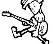 Coloriage Petit rockeur