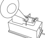 Coloriage Phonographe facile
